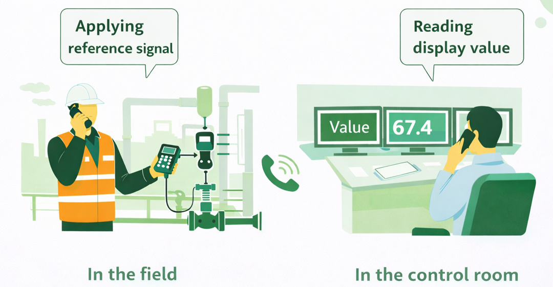 Lop calibration in a process plant