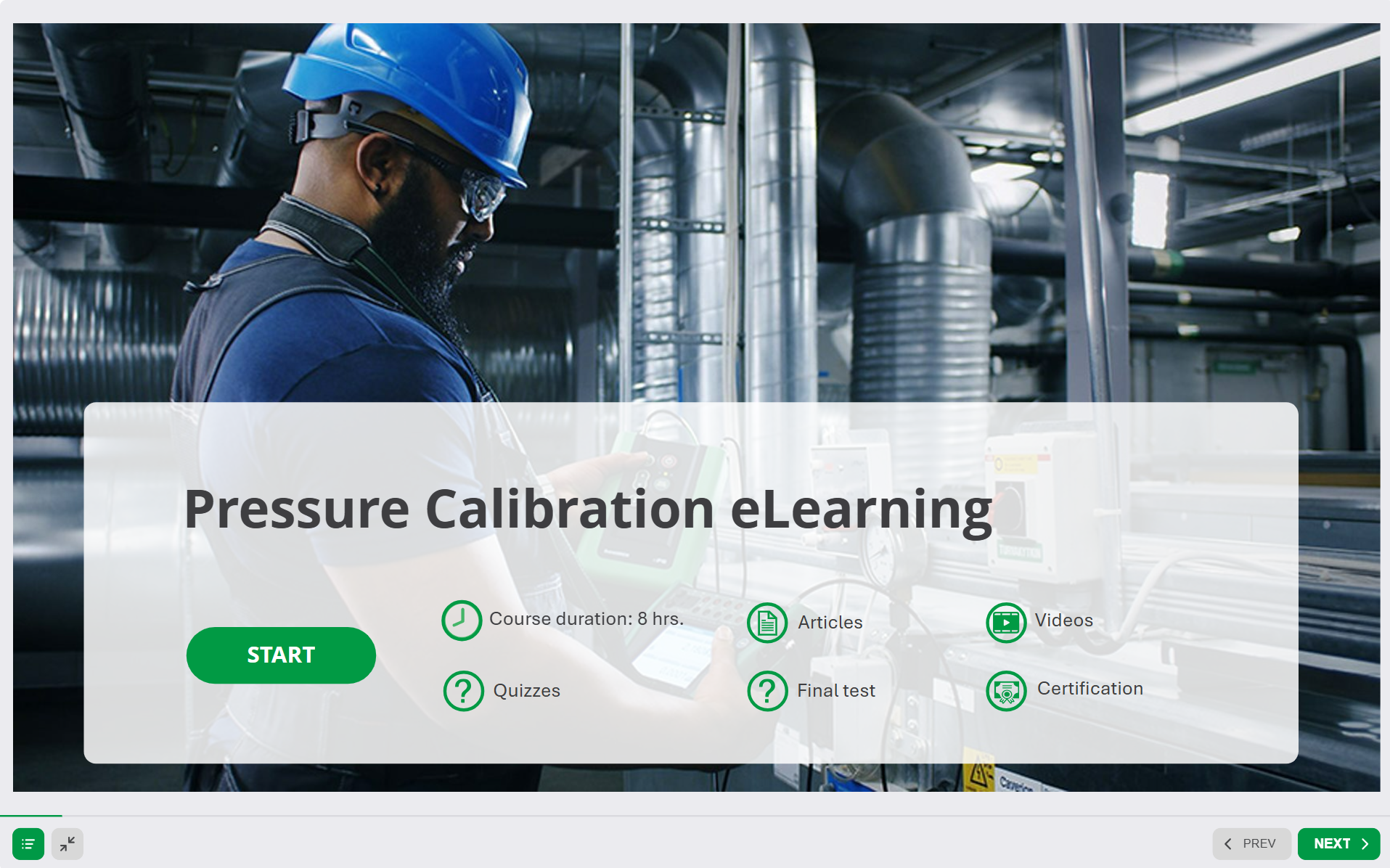 Beamex pressure elearning course image